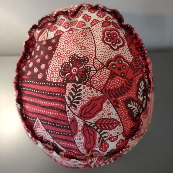 Printed Bucket Hat Red Floral Pattern Foldable Roll-up Crushable Patchwork - Picture 9 of 14